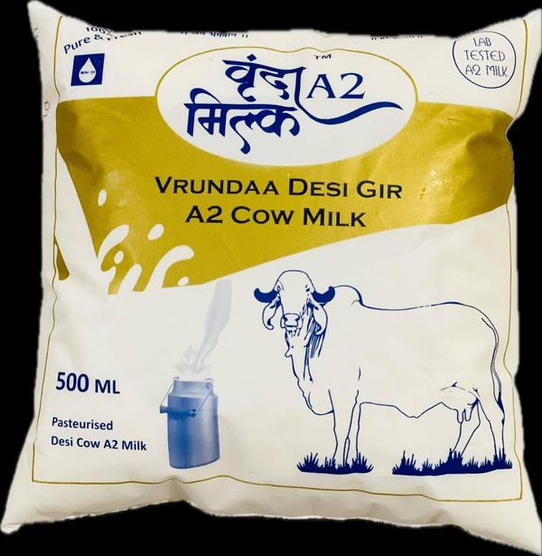 Buy Desi Gir Cow A2 Milk – 100% Pure, Fresh & Farm-DirectExperience the wholesome goodness of Vrunda A2 Milk, sourced from Desi Gir cows known for their highly nutritious A2 protein-rich milk. Our milk is lab-tested, government-registered, and delivered fresh every morning across Pune – ensuring purity, freshness, and health in every drop.Unlike regular milk, Desi Gir A2 Milk is easier to digest, rich in calcium, omega-3, and essential vitamins – making it ideal for children, elders, and health-conscious families.Why Choose Vrunda A2 Milk?Sourced from purebred Desi Gir cowsContains A2 beta-casein protein – no A1 harmful casein100% natural, unadulterated, and preservative-freeLab-tested for safety and qualityDelivered fresh daily in Pune, Katraj, Kondhwa, and nearby areasHealth Benefits:Supports brain and bone developmentBoosts immunity and digestionBeneficial for lactose-sensitive individualsEnhances skin and overall vitality