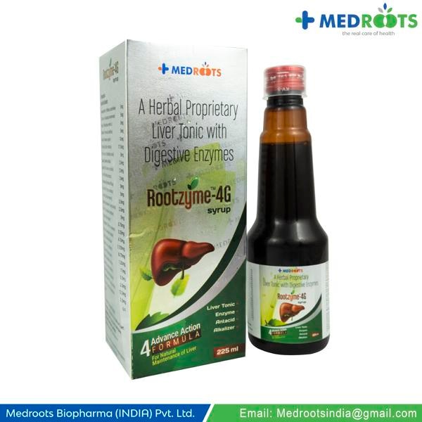 A HERBAL PROPRIETARY LIVER TONIC WITH DIGESTIVE ENZYMESThe liver tonic is indicated for normalizing basic appetite-satiety rhythm, preventing inflammation of the liver, hastening the recovery period in ineffective hepatitis, and ensuring protection from alcohol-induced hepatic damage.