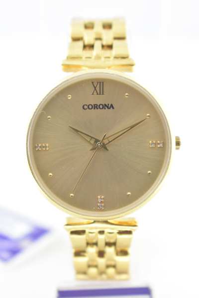 Presenting our Gold Plated Women's Wrist Watch, a testament to elegance and style. The resplendent gold-plated case embraces a stunningly radiant dial, creating an aura of timeless beauty. Elevate your sophistication with this exquisite timepiece, where opulence and grace unite, offering a statement accessory that epitomizes feminine allure.