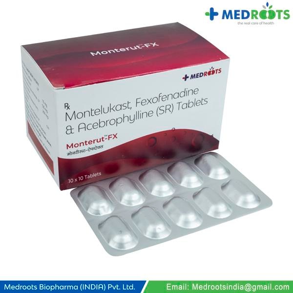 cebrophylline+fexofenadine+montelukast is used to prevent asthma and treat allergic symptoms such as sneezing, runny nose, congestion, stuffy nose, or watery eyes. Asthma is a chronic (long-term) respiratory condition in which airways narrow, swell, and produce extra mucus, leading to difficulty in breathing.
