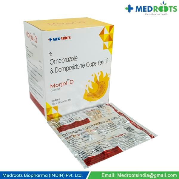 Domperidone + Omeprazole is a combination of two medicines: Domperidone and Omeprazole. Domperidone is a prokinetic which works on the upper digestive tract to increase the movement of the stomach and intestines, allowing the food to move more easily through the stomach. Omeprazole is a proton pump inhibitor (PPI) which works by reducing the amount of acid in the stomach which helps in the relief of acid-related indigestion and heartburn.