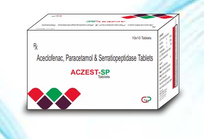 'ACECLOFENAC PARACETAMOL SERRATIOPEPTIDASE 