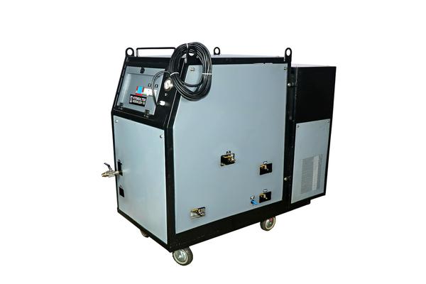 Our Vacuum dehydration machine Model Neerokleen available in different models is used to remove moisture , water and dissolved gases for hydraulic and lubricating oil using the principle of Vacuum dehydration.Principle of Operation.Please refer the flow diagram.The vacuum pump is started and the solenoid valve SV1 opens enabling the entire system to be connected to the vacuum pumpAfter 2 minutes, the solenoid valve SV2 opens and oil is drawn into the system through a strainer.Oil enters the heating chamber where it is heated. The temperature of the heater chamber is set between 50°C to 60°C.The heater stops and starts when the oil temperature goes above the set temperature and below hysterisis value which is 3°C by default.Oil then enters the vacuum chamber. There are three float switches FL1,FL2 and FL3 placed in the vacuum chamber.When oil level in the vacuum chamber rises to FL2, the discharge pump starts and oil is pumped back to the oil chamber . An optional filtration arrangement can be provided for filtering this oil before entering the oil chamber.The discharge pump stops when the oil level reaches FL1 and the cycle is repeated.At every cycle , some steam is generated in the vacuum chamber which is led to the chiller unit where it is condensed and collects in the condensate potVarious alarm systems are operated when oil level reaches level FL3 which normally happens when the discharge pump is unable to pump oil back to the oil chamber.A number of passes are required to complete dehydrate the oil.