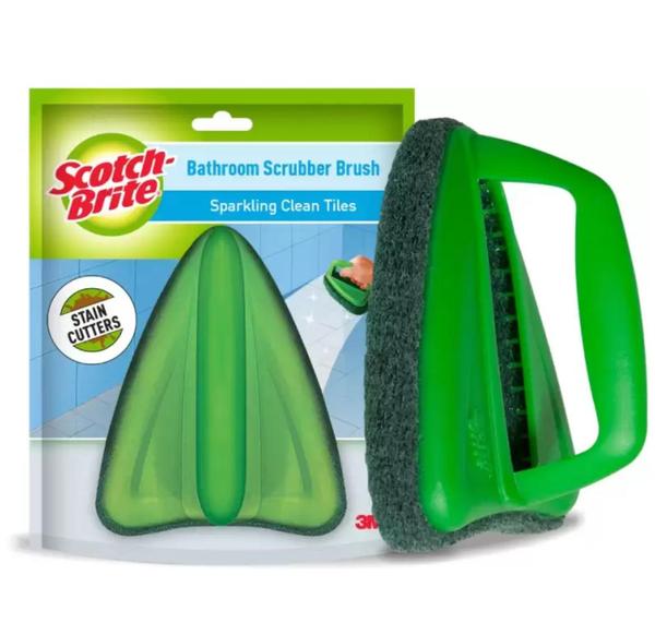 The Scotch Brite Bathroom Scrubber Brush is a durable, ergonomic cleaning tool designed to tackle tough bathroom grime with ease. Featuring stiff, high-quality bristles, it effectively removes soap scum, hard water stains, and mildew from tiles, tubs, and sinks. Its comfortable, non-slip handle provides a secure grip, allowing for controlled scrubbing even in wet conditions. The brush’s angled head reaches into corners and tight spaces effortlessly, ensuring a thorough clean. Built for longevity, it withstands frequent use without wear. Ideal for deep cleaning, this scrubber helps maintain a sparkling bathroom with minimal effort, making it an essential household cleaning accessory.
