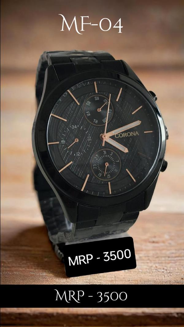 Sleek, bold, and built for impact—this multifunction wrist watch features an all-black case and dial for a powerful, minimalist look. Equipped with time, day, date, and 24-hour displays, it’s the perfect fusion of function and modern style, ideal for those who prefer a clean, confident aesthetic.