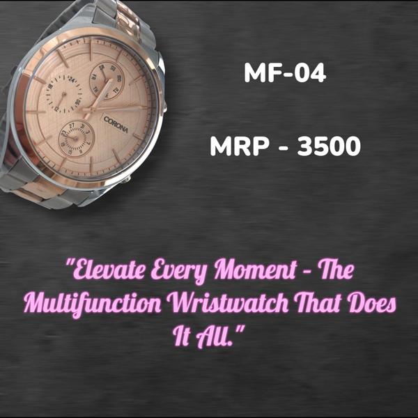 Radiating refined luxury, this timepiece boasts a seamless rose gold two-tone case complemented by a matching rose gold dial. Designed for both function and fashion, it features a multifunction display showing time, day, date, and 24-hour format—an elegant companion for the modern lifestyle.