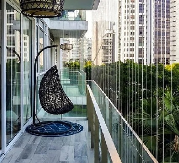 This innovative invisible balcony grill is designed to seamlessly blend with the outdoor walls and the surroundings. Your eyes will almost miss out their presence at first sight. It’s only after straining your eyes on them would you be able to view them.
