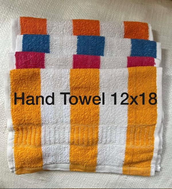 A hand towel is a small, absorbent cloth designed for drying hands after washing. Typically made from soft cotton, microfiber, or linen, hand towels are a staple in bathrooms, kitchens, and spas. They balance functionality with style, often complementing interior décor through various colors, textures, and patterns. Compact and easy to launder, hand towels promote hygiene by encouraging hand drying, helping reduce the spread of germs. They usually measure around 12 x 18 inches, making them ideal for quick use. Quality hand towels offer durability, softness, and high absorbency, enhancing everyday comfort and cleanliness in both personal and public spaces.