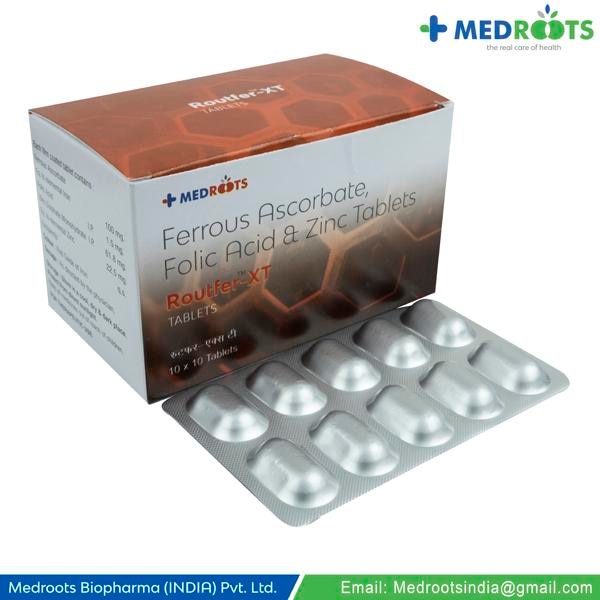 Ferrous Ascorbate + Folic Acid + Zinc Sulphate Monohydrate is a combination of vitamins and minerals. Ferrous Ascorbate consists of iron and vitamin C. Iron replenishes the iron stores in the body and corrects iron deficiency anemia. Vitamin C promotes the absorption of iron in the body. Folic acid is essential for production of red blood cells. It prevents and treats folate deficiency and anemia. When taken by pregnant women, Folic acid prevents miscarriage, preterm labor, and neural tube defects in infants. Zinc is needed for the body's immune system to work properly. It plays a role in growth, wound healing, and maintaining gut health. Zinc is also required for the senses of taste and smell.