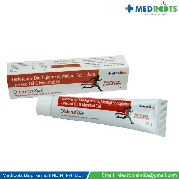Diclofenac diethylamine 1.16% w/w + Linseed Oil 3% w/w + Methyl salicylate 10% w/w + menthol 5% w/w. Diclofenac is used to treat pain and other symptoms of arthritis of the joints (eg, osteoarthritis), such as inflammation, swelling, stiffness, and joint pain