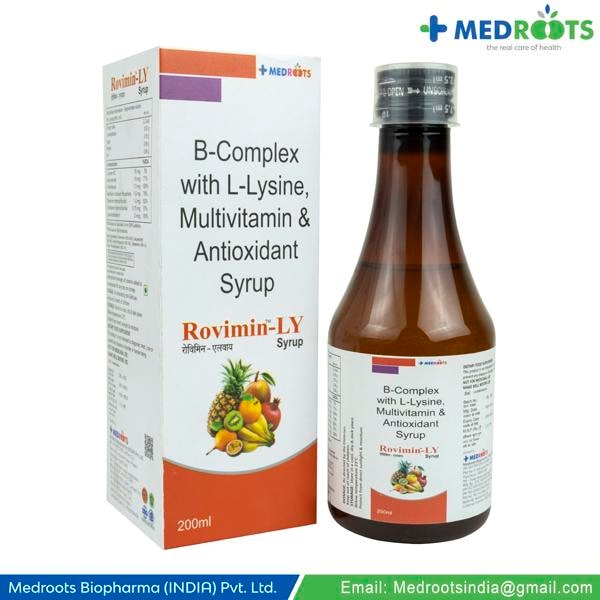 Uses of B-Complex With L-Lysine SyrupThis syrup is very helpful to maintain a healthy muscle mass. It reduces the recovery time from workouts. It aids in proper calcium absorption and is also very important for boosting the immune system. Proper development of healthy bones also becomes possible by using it.