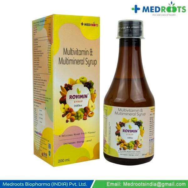 The syrup aids in promoting body growth and cardiovascular wellness. It aids in stress relief and guards against age-related muscle deterioration. The syrup effectively builds immunity and guards against vitamin shortages brought on by unhealthful eating habits, particular illnesses, or pregnancy