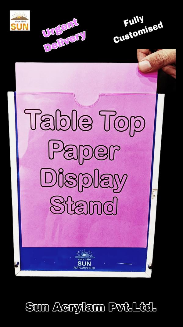Table top paper holder