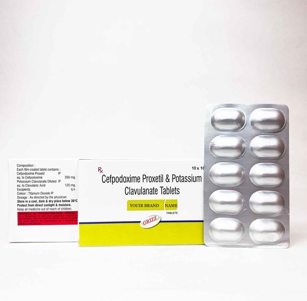Cefpodoxime proxetil 200 mg and potassium clavulanate 125 mg