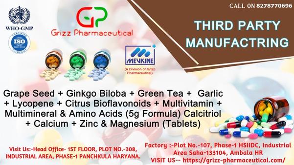 ASK GRIZZ PHARMACEUTICAL FOR RATES OF YOUR DESIRED PRODUCTS:-Pen down your desired products which you wish to be manufactured by a third-party manufacturer. Make a list of potential manufacturers, you can find their details through online research, referral, etc.Send them an email or call them to request for their quotation which should include Product Cost, securities, the minimum quantity of delivery schedule, etc. FINALIZE YOUR ORDER QUANTITY AND PRODUCT COMPOSITIONNow, finalize the order quantity of the selected product and write down your desired product composition.Few things to keep in mind: Minimum order quantity can be 500 boxesFor Injections – 2000 UnitsFor syrup – 2500 Bottles Pharmaceutical Company Mifiprostone & Misoprostol Kit 3rd Party ManufacturingPLACING THE ORDER After finalizing product composition and order quantities, you should place a purchase order to the selected third-party manufacturer. You should also request the manufacturer to confirm your products. After confirmation, the partial advance amount should be deposited to initiate the process. FINALIZE ARTWORK While finalizing the Artwork, you should check points listed below:Your Brand Name on carton & foilPacking details, Composition, Manufacturing detailsDesign & Color combinationMarketed By company name, logo & address on carton & foil SUBMISSION OF REQUIRED DOCUMENTS Company profileDirector’s documents (Aadhar Card and Pan Card)Drug LicensesGST NumberPRODUCTS DELIVERY:-After the products are manufactured, you will receive a quotation from the manufacturer mentioning the details of the product and the remaining amount which has to be deposited. Your manufactured products will then be despatched through your preferred transporter after submission of documents & clearance of accounts.