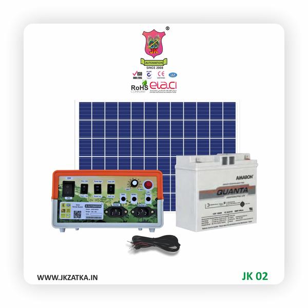 MODAL: JK SSE 50 Output energy : 100 TO 150 BIGHA SetOutput Voltage : 6 to 9 KV, selectable modelOutput current : 5.6APulse Interval : 1.2 second nominalPulse Duration : 200 micro second, nominalHV output : 8000 V 1 zoneLV output : 9000 V 1 ZonesInput current : 1.5A, to 500ma nominal, depend on modelBattery : 12V/12AH AMRON Input solar : 20WATT JK MAKESIREN : AVLABL INSIDE MODAL-JK AUTOMATION fence energizer is World’s most powerful Fence Energizer which is design, tested and Government Approved as per standard of safety BIS 302-2-76.- 165 countries of the world are using this technology for protecting their crops from wild animals.- A Professional security system which can be use by Airport, Military, B.S.F, Forest department for protecting their properties from theft, intrusion, Pilferage and Sabotage- Programmable siren system: Users can program siren according to their need,Like• When fencing wire break,• When animals touch to fencing ,• When branches touch to fencing,• When heavy voltage drop from fencing,- Extra power function can be avoid rustling animals.- Automatic and manual function: Automatic starts at night and off at the morning- Power management system Provide long Battery life-period- Live And Return wire system- All type of indication can give all information of Fence energizer’s status- 1 to 500 acres of different types of models for agriculture.- All kind of Information and services are provided through the company’s top-level technical experts.- Running from 100% sunlight, does not need electricity.- It gives short, sharp and painful shock but there is not physical harm to the man and animal.- It can run 2 weeks without sunlight.- 100% result and 30 days money-back guarantee.
