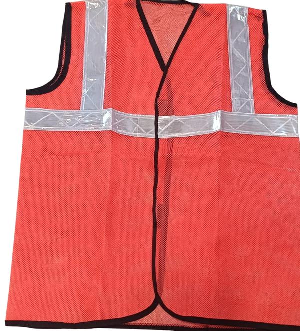orange labour jacket with reflector
