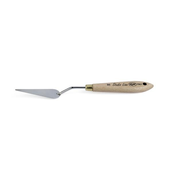 RGM New Studio Line - Wooden Handle; Design 30Highly Flexible Blades return to their original shape after use, allowing for smooth and controlled strokes.Reduces Wrist & Arm Fatigue designed for comfortable use over extended painting sessions.Rust-Resistant Special Steel Blades ensures durability and reliability.Blunt Edges prevents tearing or damaging the canvas, making them safe and effective for all techniques.Premium Beechwood Handles ergonomically crafted for comfort, stability, and a professional feel