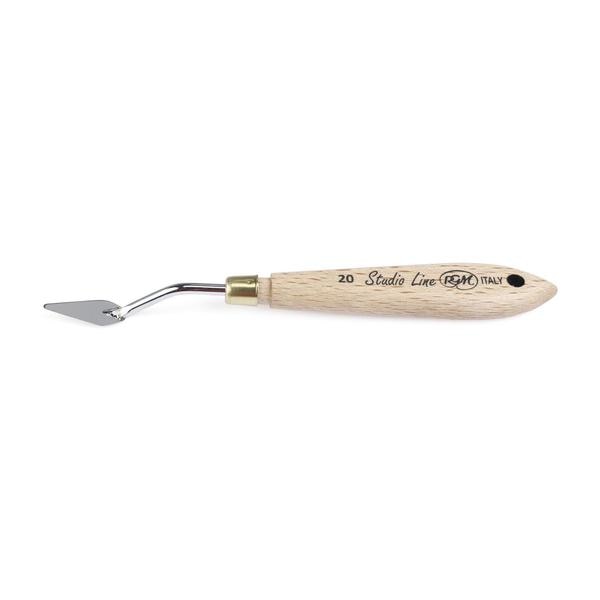 RGM New Studio Line - Wooden Handle; Design 20Highly Flexible Blades return to their original shape after use, allowing for smooth and controlled strokes.Reduces Wrist & Arm Fatigue designed for comfortable use over extended painting sessions.Rust-Resistant Special Steel Blades ensures durability and reliability.Blunt Edges prevents tearing or damaging the canvas, making them safe and effective for all techniques.Premium Beechwood Handles ergonomically crafted for comfort, stability, and a professional feel