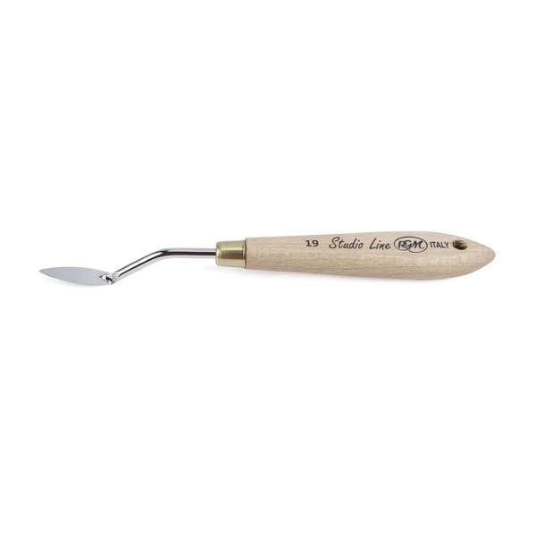 RGM New Studio Line - Wooden Handle; Design 19Highly Flexible Blades return to their original shape after use, allowing for smooth and controlled strokes.Reduces Wrist & Arm Fatigue designed for comfortable use over extended painting sessions.Rust-Resistant Special Steel Blades ensures durability and reliability.Blunt Edges prevents tearing or damaging the canvas, making them safe and effective for all techniques.Premium Beechwood Handles ergonomically crafted for comfort, stability, and a professional feel