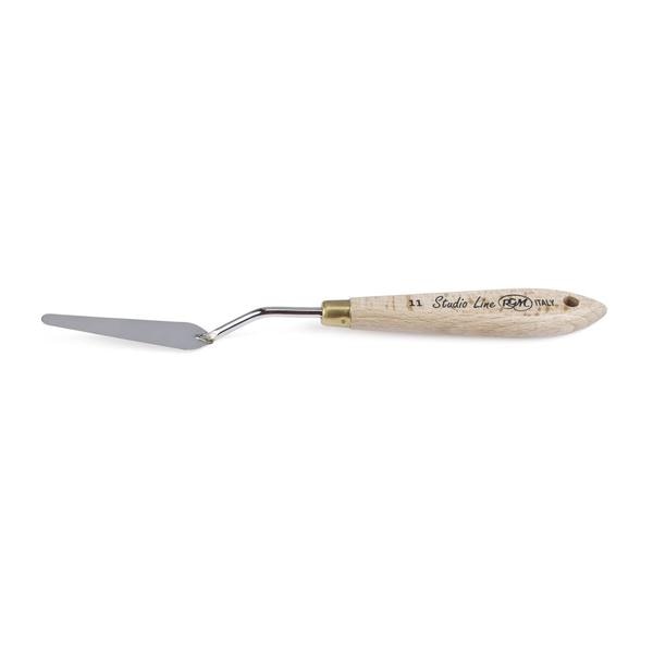 RGM New Studio Line - Wooden Handle; Design 11Highly Flexible Blades return to their original shape after use, allowing for smooth and controlled strokes.Reduces Wrist & Arm Fatigue designed for comfortable use over extended painting sessions.Rust-Resistant Special Steel Blades ensures durability and reliability.Blunt Edges prevents tearing or damaging the canvas, making them safe and effective for all techniques.Premium Beechwood Handles ergonomically crafted for comfort, stability, and a professional feel