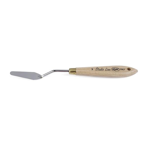 RGM New Studio Line - Wooden Handle; Design 3Highly Flexible Blades return to their original shape after use, allowing for smooth and controlled strokes.Reduces Wrist & Arm Fatigue designed for comfortable use over extended painting sessions.Rust-Resistant Special Steel Blades ensures durability and reliability.Blunt Edges prevents tearing or damaging the canvas, making them safe and effective for all techniques.Premium Beech wood Handles ergonomically crafted for comfort, stability, and a professional feel