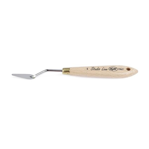 RGM New Studio Line - Wooden Handle; Design 1Highly Flexible Blades return to their original shape after use, allowing for smooth and controlled strokes.Reduces Wrist & Arm Fatigue designed for comfortable use over extended painting sessions.Rust-Resistant Special Steel Blades ensures durability and reliability.Blunt Edges prevents tearing or damaging the canvas, making them safe and effective for all techniques.Premium Beechwood Handles ergonomically crafted for comfort, stability, and a professional feel