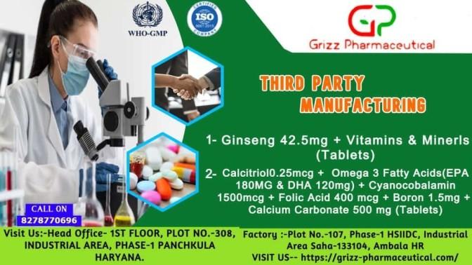 ASK GRIZZ PHARMACEUTICAL FOR RATES OF YOUR DESIRED PRODUCTS:-Pen down your desired products which you wish to be manufactured by a third-party manufacturer. Make a list of potential manufacturers, you can find their details through online research, referral, etc.Send them an email or call them to request for their quotation which should include Product Cost, securities, the minimum quantity of delivery schedule, etc. FINALIZE YOUR ORDER QUANTITY AND PRODUCT COMPOSITIONNow, finalize the order quantity of the selected product and write down your desired product composition.Few things to keep in mind: Minimum order quantity can be 500 boxesFor Injections – 2000 UnitsFor syrup – 2500 Bottles Pharmaceutical Company Mifiprostone & Misoprostol Kit 3rd Party ManufacturingPLACING THE ORDER After finalizing product composition and order quantities, you should place a purchase order to the selected third-party manufacturer. You should also request the manufacturer to confirm your products. After confirmation, the partial advance amount should be deposited to initiate the process. FINALIZE ARTWORK While finalizing the Artwork, you should check points listed below:Your Brand Name on carton & foilPacking details, Composition, Manufacturing detailsDesign & Color combinationMarketed By company name, logo & address on carton & foil SUBMISSION OF REQUIRED DOCUMENTS Company profileDirector’s documents (Aadhar Card and Pan Card)Drug LicensesGST NumberPRODUCTS DELIVERY:-After the products are manufactured, you will receive a quotation from the manufacturer mentioning the details of the product and the remaining amount which has to be deposited. Your manufactured products will then be despatched through your preferred transporter after submission of documents & clearance of accounts.