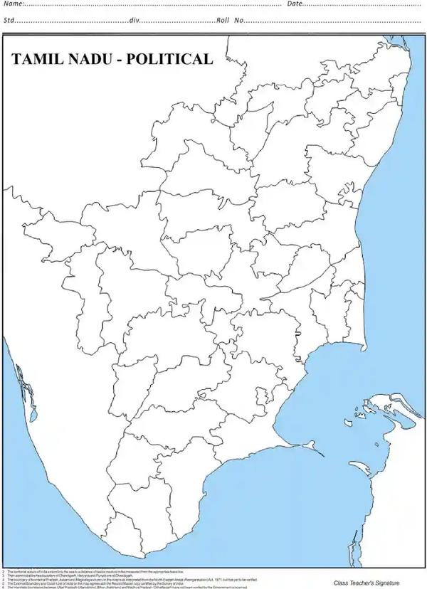 Embark on a visual exploration of Tamil Nadu's political landscape with our Tamil Nadu Political Chart, a meticulously detailed representation of the state's administrative divisions. Crafted with precision, this chart delineates district boundaries, major cities, and key political features, providing a comprehensive overview of Tamil Nadu's political structure. Whether you're a student studying regional governance or an enthusiast eager to understand the political dynamics of Tamil Nadu, our chart serves as an invaluable reference. Elevate your understanding of Tamil Nadu's political geography with this visually compelling and educational tool, where each boundary and label offers insights into the nuanced governance that shapes this southern Indian state.