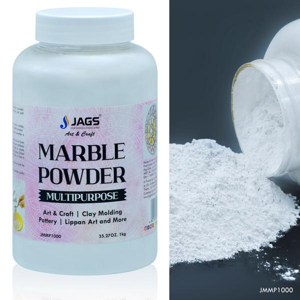 Fine Texture: Marble powder provides a fine, smooth texture, perfect for creating detailed and intricate artwork.Versatile Medium: It can be mixed with various binders such as resins, oils, and acrylics, making it adaptable for different artistic techniques.Matte Finish: Offers a beautiful matte finish, ideal for sculptures and other three-dimensional art forms.Increased Durability: When used in sculptures or mixed media, marble powder enhances the durability and longevity of the artwork.Natural Aesthetic: Provides a natural, stone-like appearance that adds authenticity and depth to artistic creations.Easy to Work With: Its fine consistency makes marble powder easy to blend and manipulate, allowing artists to achieve desired effects with ease.Lightweight: Compared to solid marble, marble powder is lightweight, making it easier to handle and incorporate into various art projects.