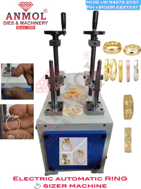 Electric automatic Ring  sizer machineElectric ring sizing machineThe electric ring sizing machine is very easy to operate for sizing.This machine is made of good quality.Two people can operate this machine inside.