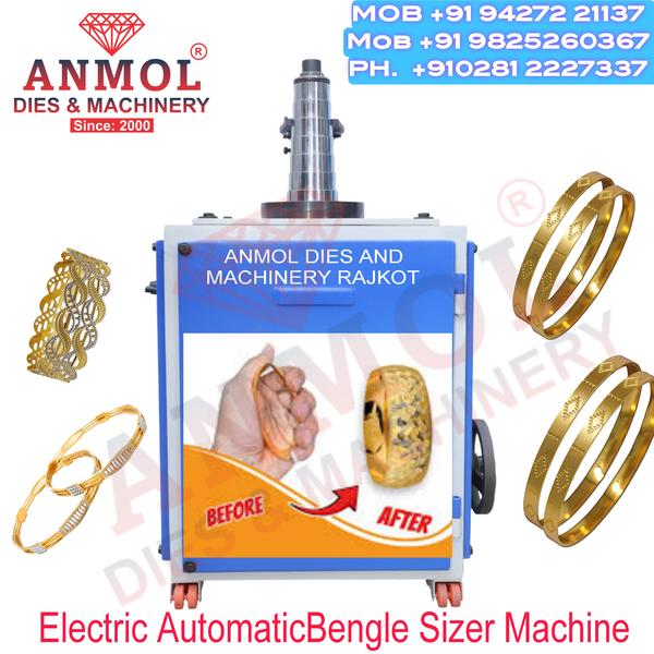 #Electric automatic bengle sizer machineElectric bangle sizing machine operating systemIn the electric sizing machine, you can size all metals, including gold, silver, and branches, and you can do all sizes, big and small, in this machine. If you want to separate the pieces according to the order, that can also be done.#All safes will be made to order according to your order.#This machine is made with high technology.