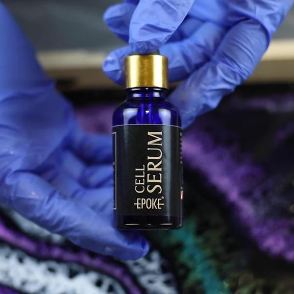Cell Serum for resin lacing 25g EPOKE cell Serum is a liquid repulsive additive that can be mixed with freshly mixed and pigmented art resin to create cells with any color.It's the perfect lacing liquid. Works well with Pigment pastes, Pigments powders, or any other resin pigments How to use Cell Serum? Add just 1 or 2 drops of EPOKE Cell Serum into thoroughly mixed pigmented resin and harder mixture Mix well and pour Use the swipe technique to create Cells or Lacing. No need to use any form of heat, be it a heat gun or blow torch.