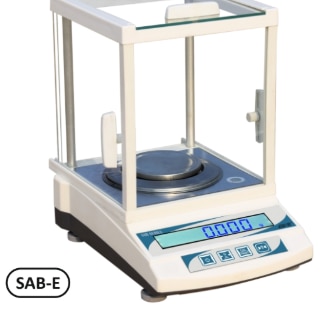 ¬ One Touch Key Easy Calibration & UserLinearity Function.¬ Stainless Steel Weighing Pan, Shield and BasePlate easy to remove for cleaning.SAB-E Series¬ Different Weighing Units : gm, ct, gsm, mg, lb,etc.¬ Application : Piece Counting, PercentageWeighing, Totalizing, etc.¬ Bright and Large & Clear LCD Display with Backlight.¬ Digital Filtering for batter stability result onevery environment.SAB-L Series¬ Four Level Anti-Shock Adjustable Function.¬ Different Weighing Units : gm, ct, gsm.¬ Application : Piece Counting.¬ Bright Green LED Seven Segment 0.56