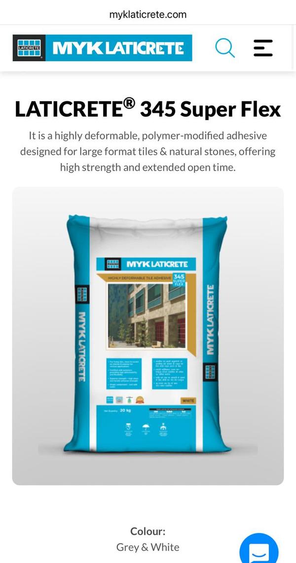 MYK Laticrete 345 Super Flex 