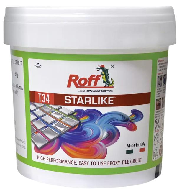 Roff Starlike is a high performance two component epoxy-based tile joint filler. This product is formulated with Italian technology known as quartz technology.