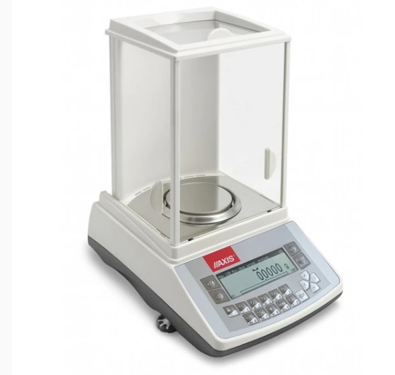 ACN/G and ACE/G professional plus analytical balances are equipped with RS232C (connection to barcode reader or printer), USB-B (computer) and USB-A (usb flash drive, printer or computer keyboard) interface. The balances have graphical display and extended set of keys to ease work. Additional functions such as products, users and measurements database give new possibilities to users. Spacious, closed with slidable glass on three sides weighing chamber allows for comfortable and efficient operation in rooms, where elimination of air movements is impossible. The printed raports enable fulfilment of GLP recommendations. Alibi memory ensures safety and archiving of performed measurements (up to 100 000). Those measurements can later be uploaded and viewed on computer. Measurement database enables to view (on balance display) and printout last 1000 measurement.ACN is equipped with internal calibration system.Special functions:- Measurements database- Products and users database- statistics function