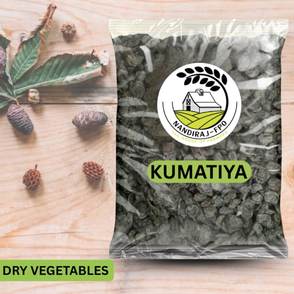 Kumatiya Dry Organic Rajasthani in India.o	A savory dried vegetable with a tangy flavoro	Excellent source of fiber, supporting digestiono	Often used in traditional Marwari dishes for added taste and textureWhether you're preparing a festive dish or a daily traditional meal, KUMATIYA from NandiRaj Producer Company Limited is a flavorful and healthy addition to your kitchen.