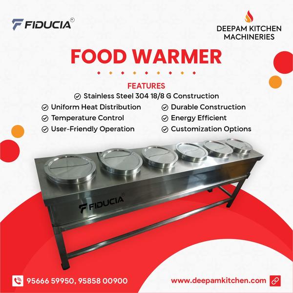 Deepam Kitchen Machineries is a manufacturer, exporter and supplier of SS Hot Case. These products are fabricated using premium quality stainless steel 202 and 304 grade. We can customise the different sizes as per customer requirements. These products are fabricated using premium quality raw materials sourced from our valued vendors.All the prouducts are ergonomicalluy designed to take on the toughest jobs with optimum performance.