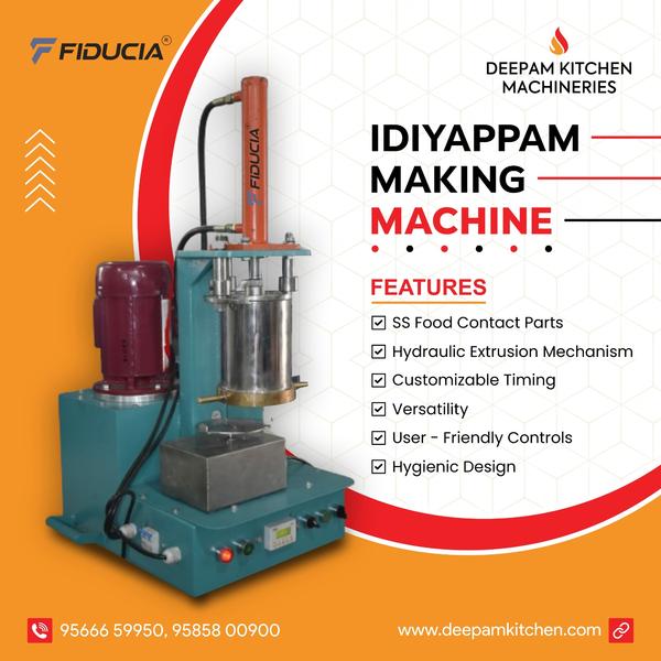 Deepam Kitchen Machineries is a manufacturer, exporter and supplier of Idiyappam Making Machine / String Hopper Making Machine. We are offering Semi Automatic single cam and four cam models as per customer requirements.  These products are fabricated using premium quality raw materials sourced from our valued vendors.  All the prouducts are ergonomicalluy designed to take on the toughest jobs with optimum performance. Thus saving the running cost on manpower, and electricity and kitchen hygine.
