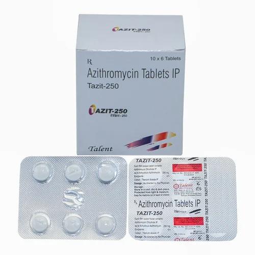 Medicine Type	AllopathicForm Of Medicine	TabletPackaging Type	BLISTERPackaging Size	10X6Type of Product Range	Anti-BacterialsAzithromycin 250 Mg tablet