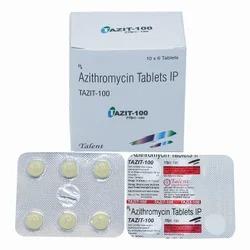 Medicine Type	AllopathicForm Of Medicine	TabletPackaging Type	BLISTERPackaging Size	10X6Type of Product Range	Anti-BacterialsAzithromycin 100 Mg Tablet
