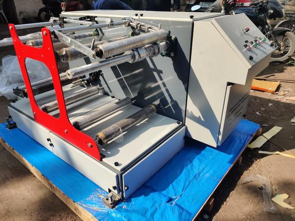 Unwind to Rewine Machine Manufacturers in AhmedabadWe are also supply in Andhra Pradesh, Arunachal Pradesh, Assam, Bihar, Chhattisgarh, Goa, Gujarat, Haryana, Himachal Pradesh, Jharkhand, Karnataka, Kerala, Madhya Pradesh, Maharashtra, Manipur, Meghalaya, Mizoram, Nagaland, Odisha, Punjab, Rajasthan, Sikkim, Tamil Nadu, Telangana, Tripura, Uttar Pradesh, Uttarakhand, and West BengalProduction Capacity	2 ton / Per DayPower Consumption	2 HPMaterial	Mild SteelAutomation Grade	Semi-AutomaticPower Source	3 Phase AC CurrentVoltage	230VRewind Diameter	As Per RequirementMax. Web Width	As Per RequirementReel Diameter	As Per RequirementReel Weight	As Per RequirementCore ID	75 mmCountry of Origin	Made in IndiaWe “Radhe Krishna Pattern & Engineering” are the leading manufacturer of a commendable and premium quality array of Heavy Duty Web Guide, Tracking Frame, Web Guide Process, Rotary Joint, Syphon Elbow, Roto Seal, Carbon Rings, etc. Incepted in the year 2001, we are a Partnership company that is situated at Ahmedabad (Gujarat, India) and instrumental in manufacturing a high-quality range of products in varied specifications.