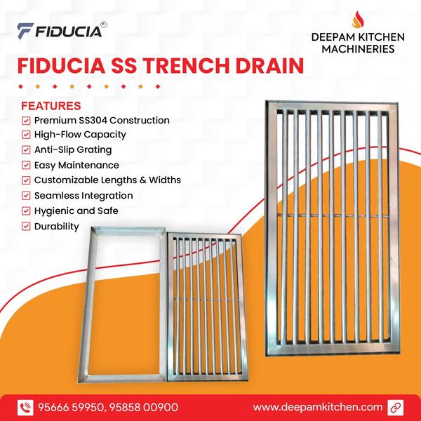 Deepam Kitchen Machineries is a manufacturer, exporter and supplier of SS Drainage Grating. These products are fabricated using premium quality stainless steel 304 grade. We can customise the different sizes as per customer requirements.  These products are fabricated using premium quality raw materials sourced from our valued vendors.All the prouducts are ergonomicalluy designed to take on the toughest jobs with optimum performance. 