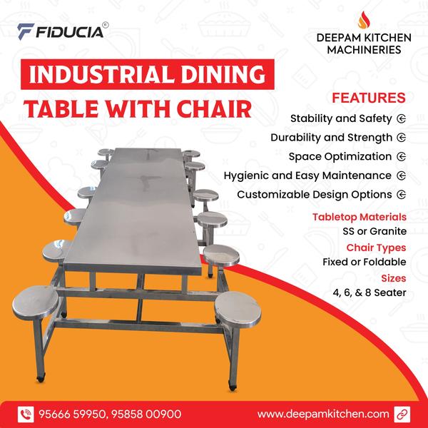 Fiducia Industrial Dining Table with Chair