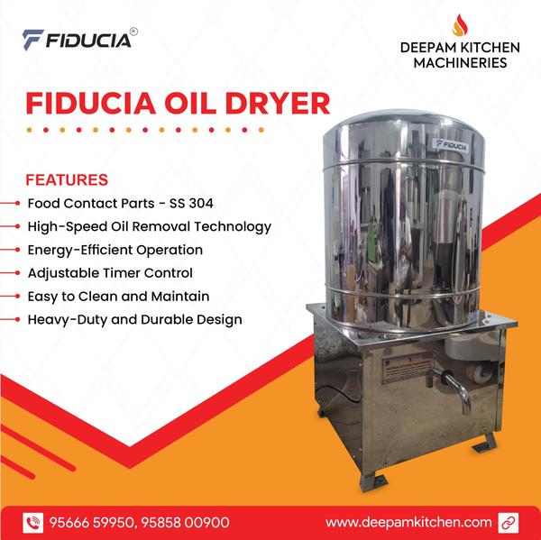 Deepam Kitchen Machineries is a manufacturer, exporter and supplier of Stainleess Steel Oil Dryer. These products are fabricated using premium quality stainless steel 202 and 304 grade.. We can customise the different sizes as per customer requirements.  These products are fabricated using premium quality raw materials sourced from our valued vendors.All the prouducts are ergonomicalluy designed to take on the toughest jobs with optimum performance. 