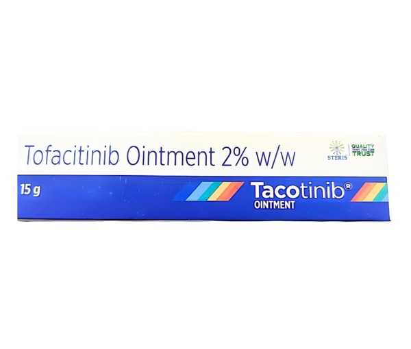 TACOTINIB OINTMENT is a topical formulation containing Tofacitinib 20 mg, specifically designed to target and alleviate symptoms of inflammatory skin conditions such as psoriasis, eczema, and alopecia areata. This ointment utilizes Tofacitinib, a Janus kinase (JAK) inhibitor, to regulate immune response and reduce inflammation in the affected areas. By targeting the root causes of these skin conditions, TACOTINIB OINTMENT offers effective relief from redness, swelling, and itching, improving the overall health and appearance of the skin. Key Ingredients: Tofacitinib (20 mg): The active ingredient, Tofacitinib, is a potent JAK inhibitor that plays a crucial role in suppressing overactive immune responses, particularly in autoimmune diseases. By reducing the production of pro-inflammatory cytokines, Tofacitinib effectively minimizes inflammation and prevents further skin damage. Key Benefits: Reduces Inflammation: TACOTINIB OINTMENT directly targets the inflammation pathways responsible for causing redness, swelling, and irritation in autoimmune skin conditions.Fast-Acting Relief: The ointment provides quick relief from the discomfort associated with skin inflammation, including itching and redness.Localized Treatment: Unlike systemic treatments, TACOTINIB OINTMENT focuses on affected areas, ensuring minimal systemic absorption and reducing the risk of widespread side effects.Long-Term Management: Safe for both short-term flare-ups and long-term use, the ointment provides ongoing relief for chronic conditions when applied under medical supervision.Improves Skin Health: By controlling inflammation, the ointment helps restore the skin’s natural appearance and prevents long-term damage. How Does It Work?TACOTINIB OINTMENT works by inhibiting the Janus kinase (JAK) pathway, which is heavily involved in the body’s inflammatory and immune response. In conditions like psoriasis and atopic dermatitis, the immune system overreacts, leading to inflammation and the destruction of healthy skin cells. Tofacitinib blocks JAK enzymes, reducing the production of inflammatory signals and allowing the skin to heal. This localized application allows for targeted relief with fewer systemic effects, making it an effective treatment option for inflammatory skin conditions. Directions for Use: Clean and dry the affected area thoroughly before application.Apply a thin layer of TACOTINIB OINTMENT directly to the affected skin.Gently rub it in until fully absorbed.Use the ointment 1-2 times daily, or as directed by your healthcare provider.Wash your hands thoroughly after applying the ointment, unless treating your hands.Avoid contact with eyes, mouth, and other sensitive areas. Side Effects:While TACOTINIB OINTMENT is generally well-tolerated, some users may experience mild side effects such as:Skin irritation or redness at the site of applicationDryness or peelingIncreased susceptibility to infections in the treated area due to the suppression of the immune response