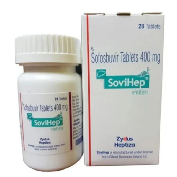 Packaging Size	1 x 28 tabletsStrength	400 mgComposition	sofosbuvir tabletsForm	TabletCountry of Origin	Made in IndiaIt is used for the treatment of hepatitis Cvirus (HCV) infection. It has been marketed since 2013. Compared to previous treatments, sofosbuvir-based regimens provide a higher cure rate, fewer side effects, and a two- to four-fold reduced duration of therapy. Sofosbuvir allows most patients to be treated successfully without the use of peginterferon,an injectable drug with severe side effects. that is a key component of older drug combinations for the treatment of HCV.