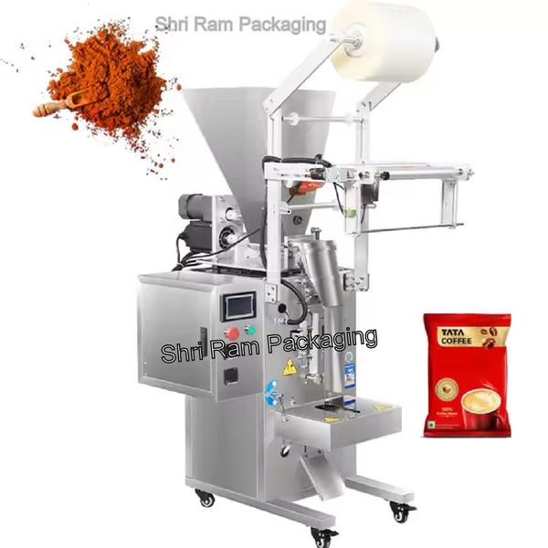 Pneumatic automatic ffs powder filling and packing machine are specially made for filling dusty or non free flow powders like spices ,flour ,herbal powders & other types of dusty powders this machine is made for packing 5 to 100g of powder with complete filling packing and this machine also have feature to batch code on rolls .which makes its more durable .
