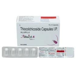 Brand	ALLURYL-8Size	1X5Product Type	ALU-ALUMedicine Type	AllopathicForm Of Medicine	CapsuleThiocolchicoside 8 Mg Capsule